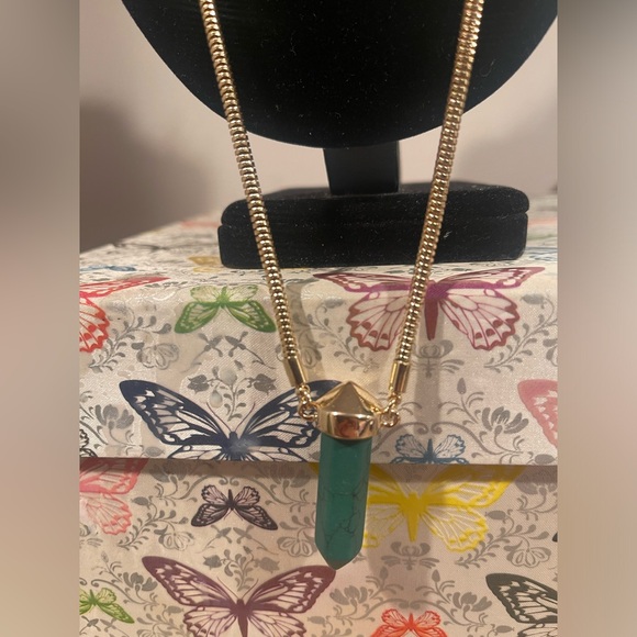 Adia Kibur Natural stone drop necklace. - Picture 2 of 2